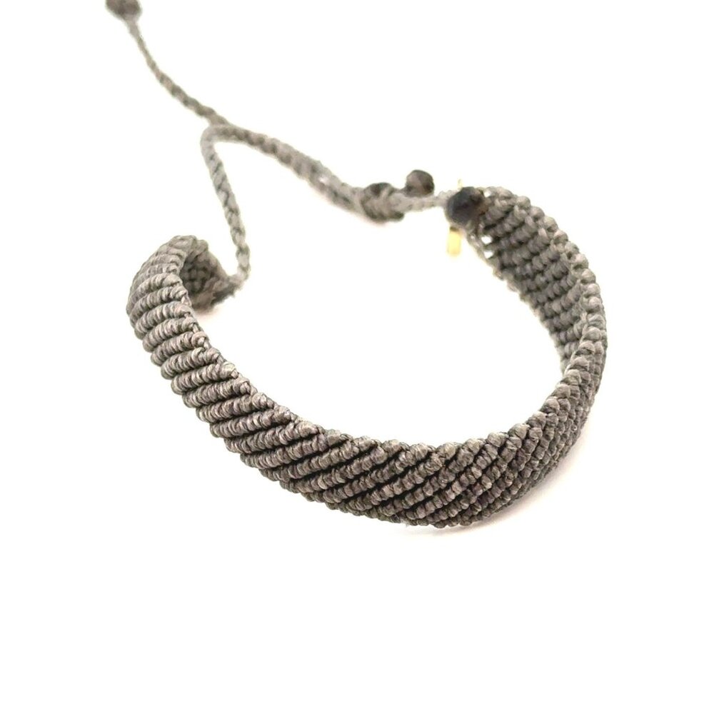 Pura‎ Vida Gray Wide Braid Bracelet